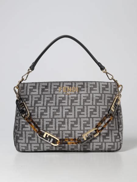 fendi zip pocket shoulder bags